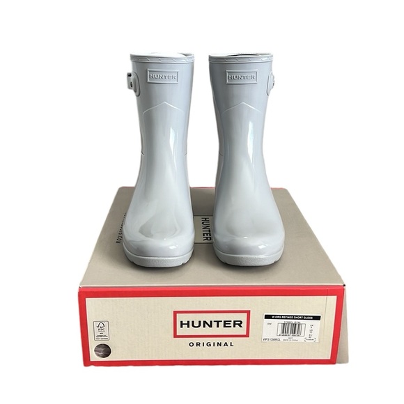 Hunter Refined Short Gloss Rain Boot Size 10 NWT - Picture 1 of 6